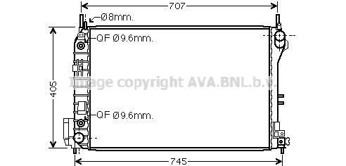 AVA QUALITY COOLING Радиатор, охлаждение двигателя OL2341